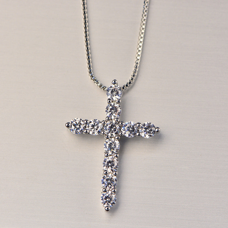 Silver Cross Necklace For Men/Women