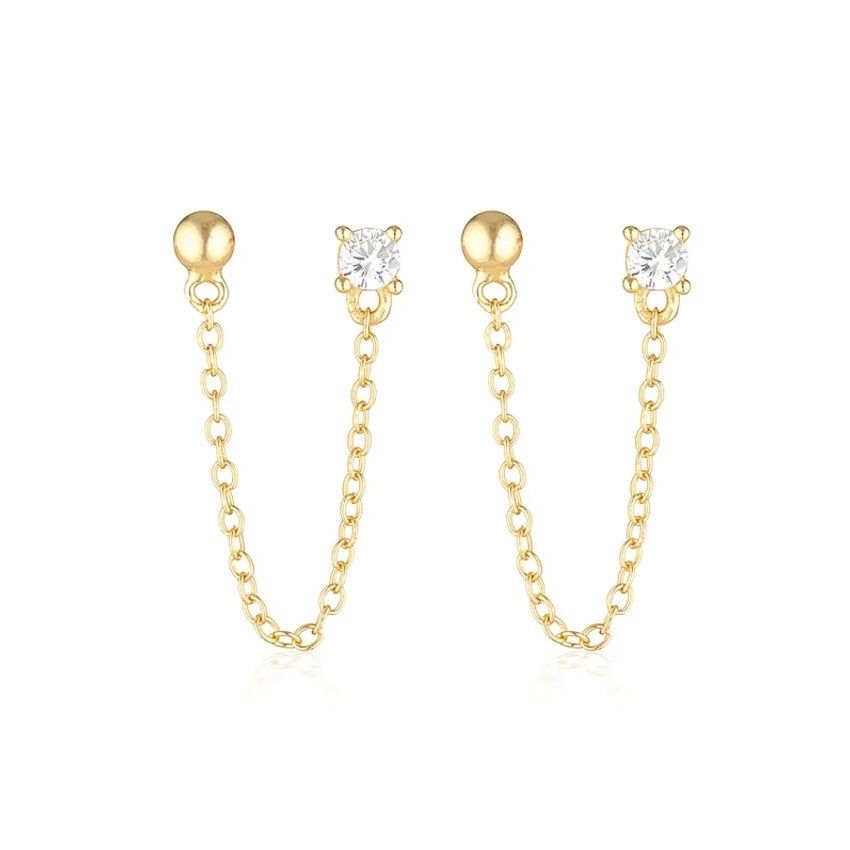 Double Stud Flower Earrings For Women