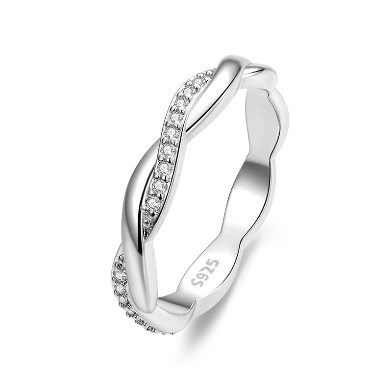 Silver Twisted Ring Gold Plated For Women